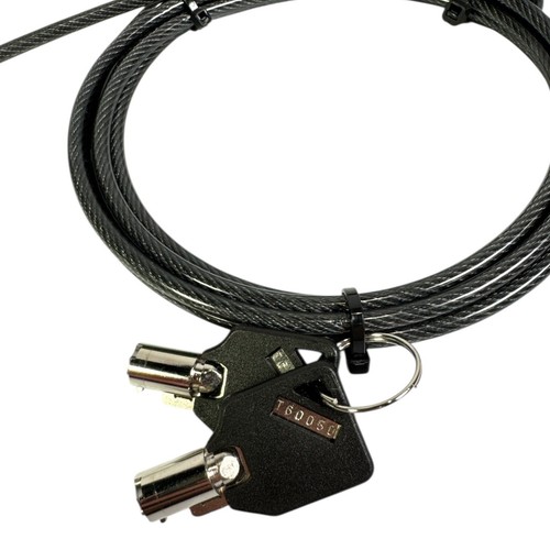 Universal Laptop Security Cable Lock T-Bar Kensington Style Keyed w/ 2 Keys - 第 6/6 張圖片