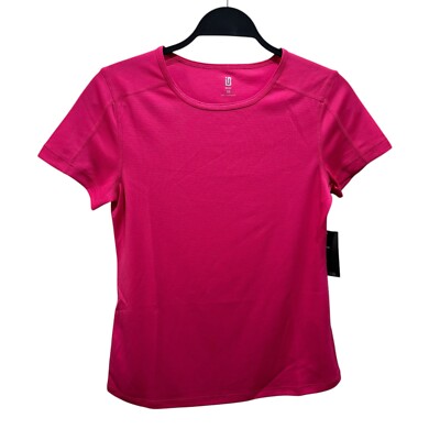 Ideology Womens Size XS Fiery Pink Mesh Athletic Athleisure Wicking T-Shirt NWT