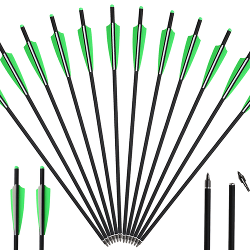 12PCS 20'' Carbon Crossbow Bolts Crossbow Arrows 100 Grain Broadheads Hunting - Picture 60 of 92