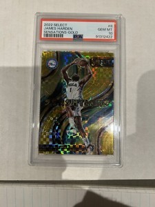 2022-23 Panini Select Sensations #8 James Harden Gold /10 GEM MINT PSA 10