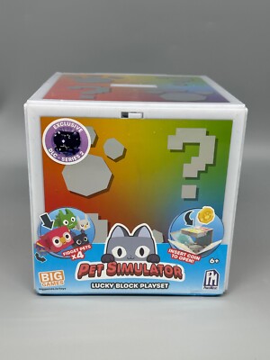 Brand New Sealed Pet Simulator X Lucky Block Playset with 4 Fidget Pets