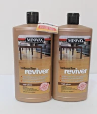 2 X Minwax 609504444 Hardwood Floor Reviver High Gloss 32 Oz Each