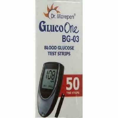 Dr. Morepen BG-03 Gluco One Glucometer Combo, 50 Strips