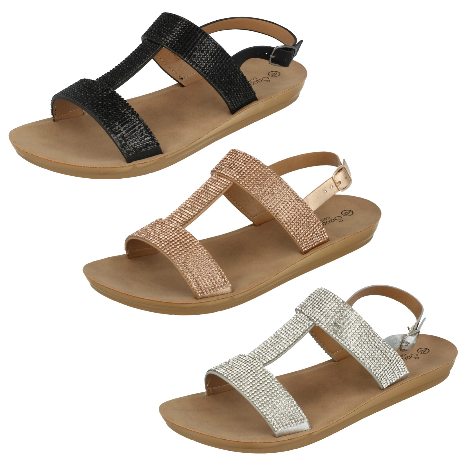 ladies rose gold sandals