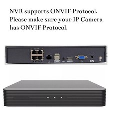 Image of 4CH CHANNEL 8MP 4K NVR NETWORK VIDEO RECORDER 8MP 4K CCTV IP POE HD +1TB HDD