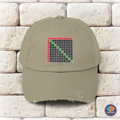 Multiplication times table math mathematics calculation Unisex Distressed Cap