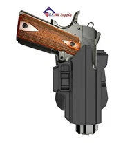 OWB retention Polymer Holster fits Colt , Ruger 1911 pistols. RH, Black