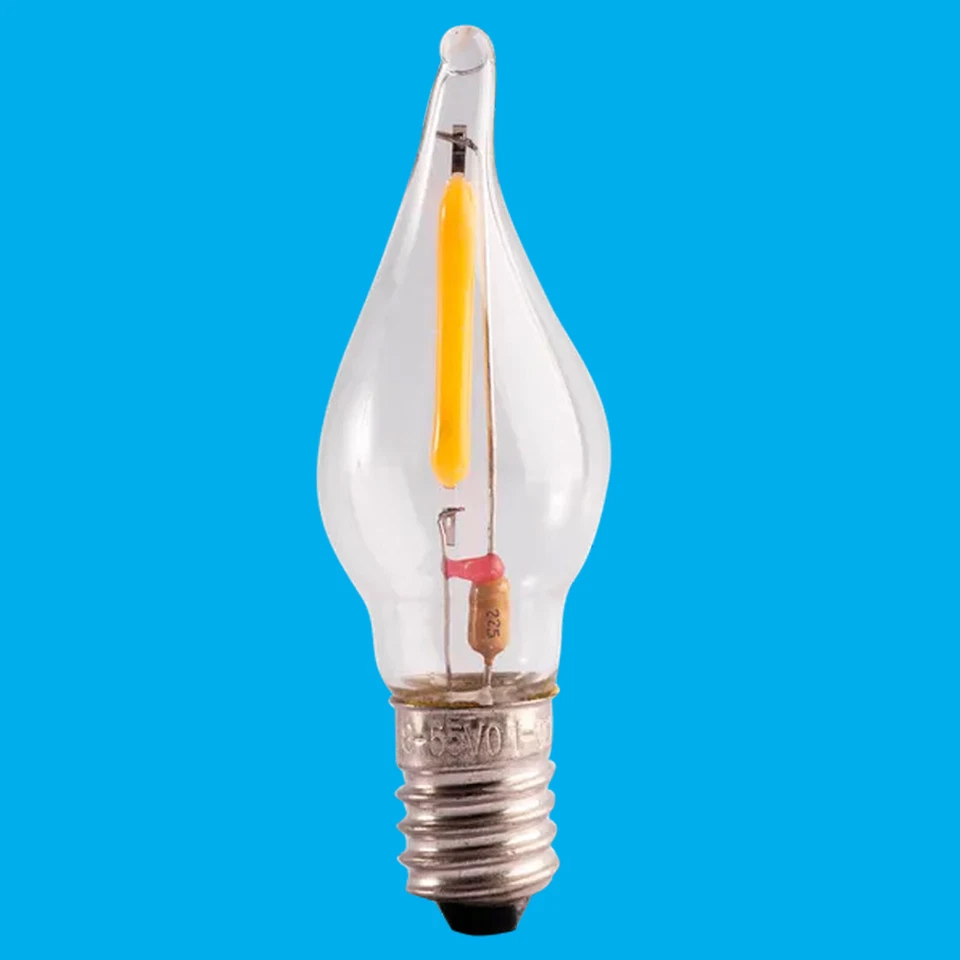 Pack 3 Bombillas LED Vela Noche E10 0.2W 8-55V Luz Cálida 2100K Casquillo E10 - Imagen 1 de 1
