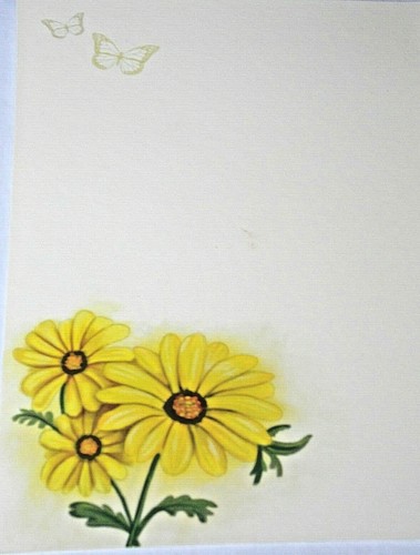 Geburtstagskarte. Gelbes Gänseblümchen Motiv. Nature's Notebook Sortiment. - Bild 2 von 5