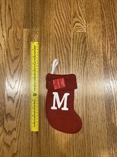 Letter M Wondershop Monogram Mini Christmas Stocking Initial Red Knit Target