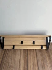 Project62 Wall Shelf w/black Hooks