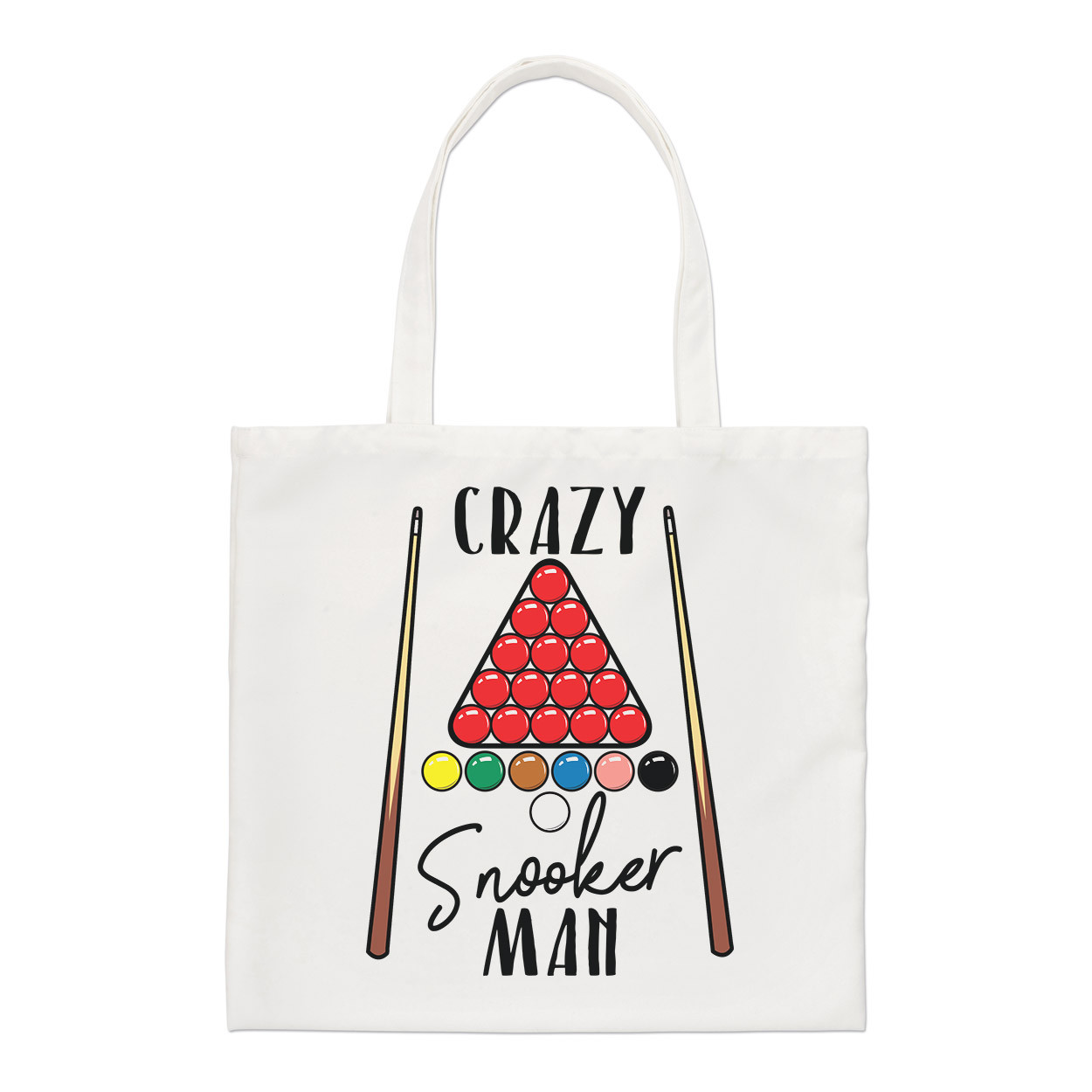 Crazy Snooker Man Regular Tote Bag Funny Sport