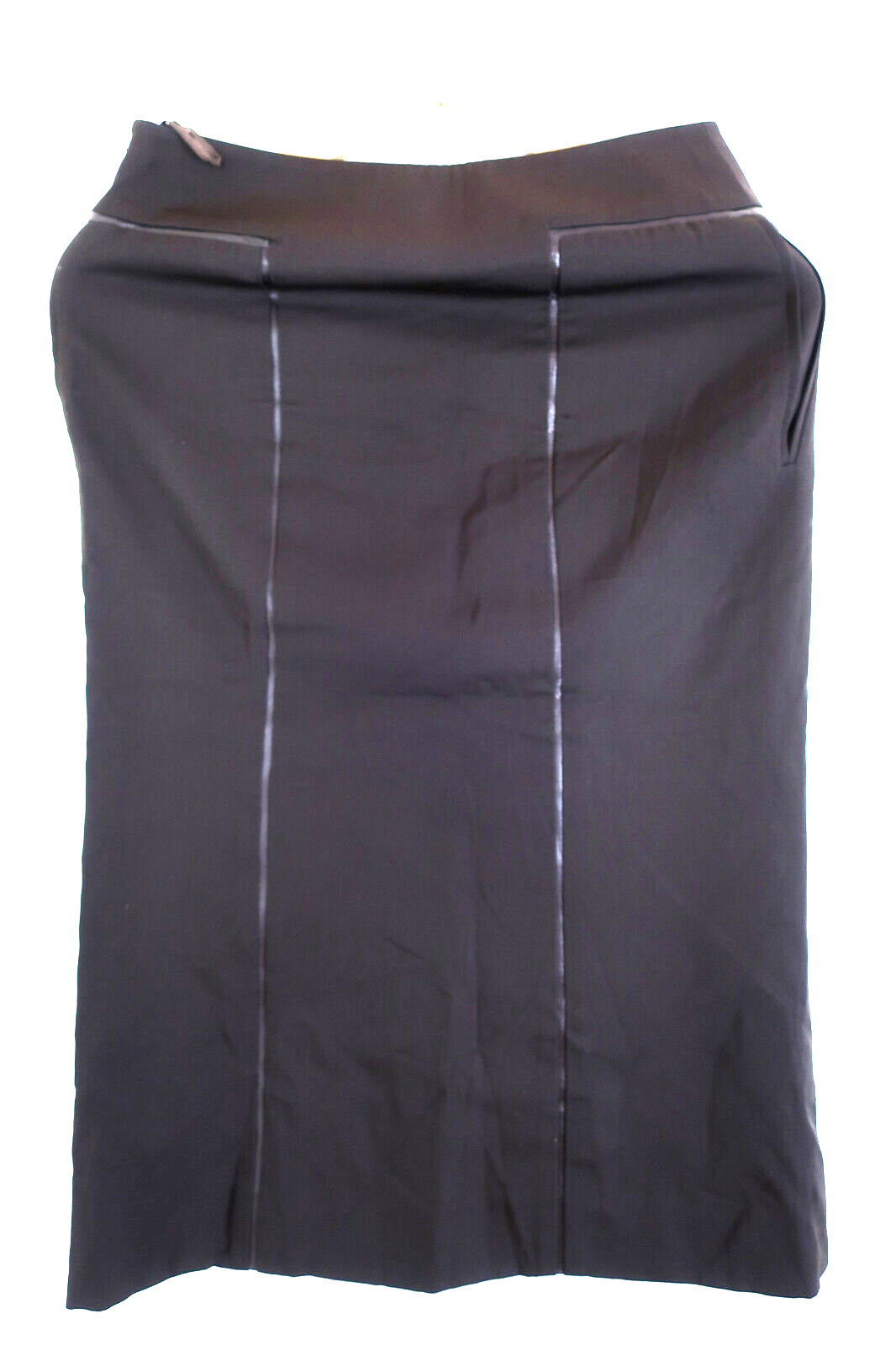 Gonna a matita YSL Saint LAURENT Rive GAUCHE marrone lana gonna in pelle piccola 36 2 4