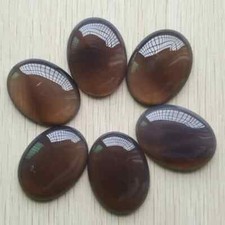 Wholesale 6pcs Natural Grey Agate Stone Oval CAB CABOCHON 30x40mm DIY