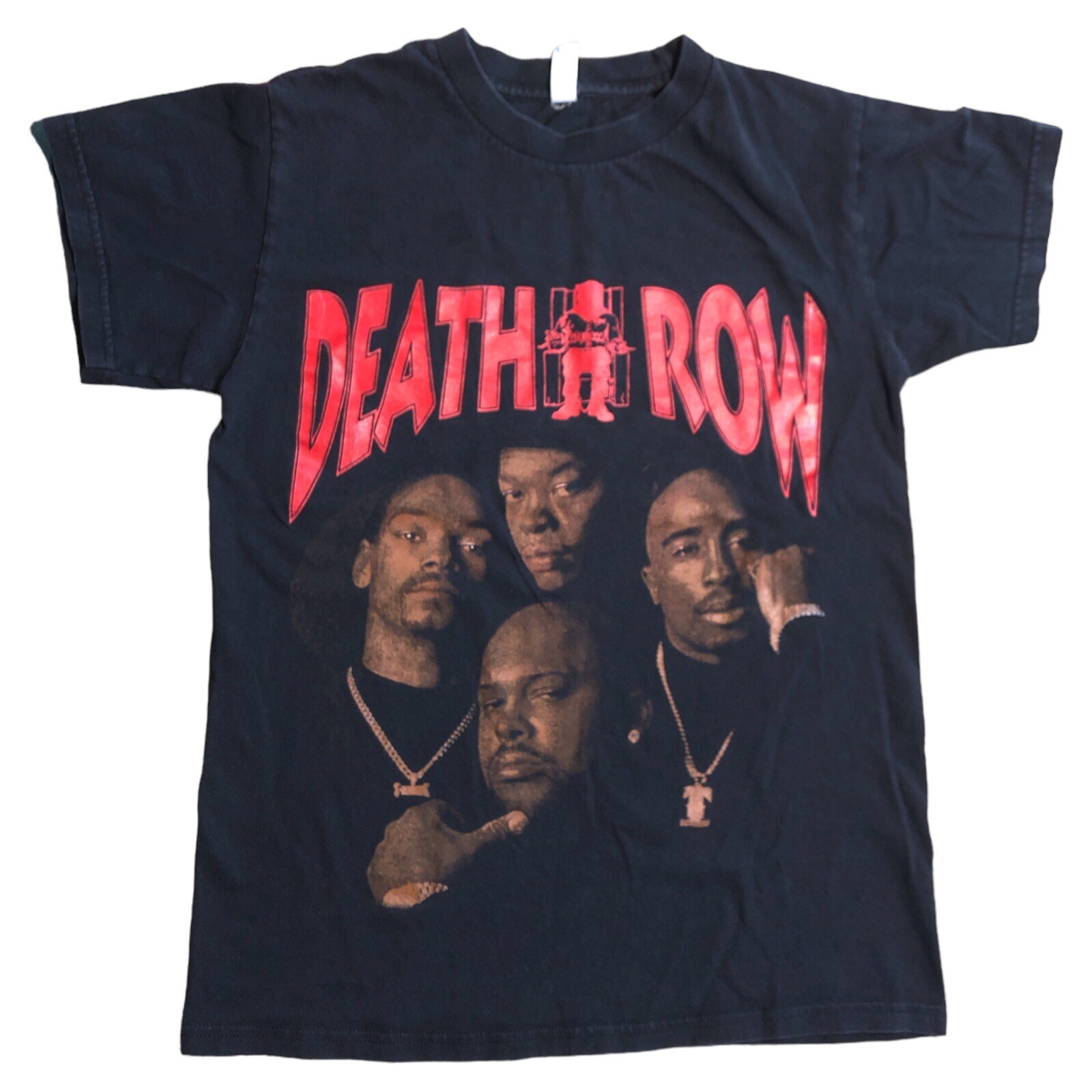 FILA Maglietta Vintage Death Row Records Rap Tupac Snoop Dogg Dr Dre Small