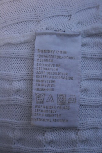 Tommy Hilfiger Stunning White Cotton Cable Sweater SZ Youth M EUC - Picture 10 of 11