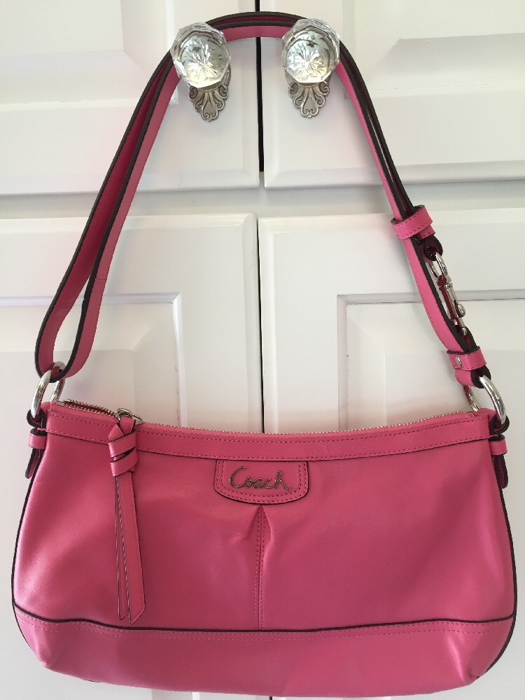 Coach F19729 Park Leather Pink Duffle Crossbody Convertible Bag