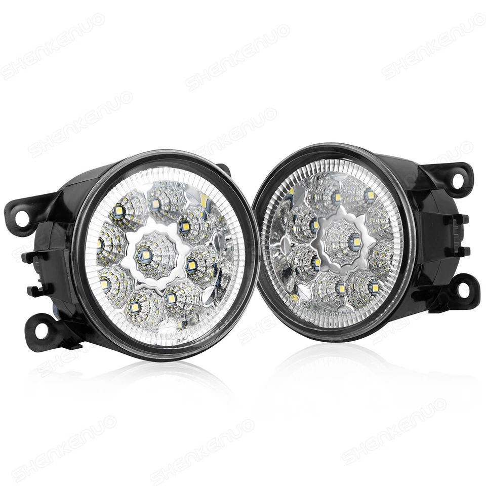 Par de luces de conducción antiniebla LED para parachoques blancas para Infiniti Q50 QX60 QX80 A 2014-2020 Foto 3 de 4