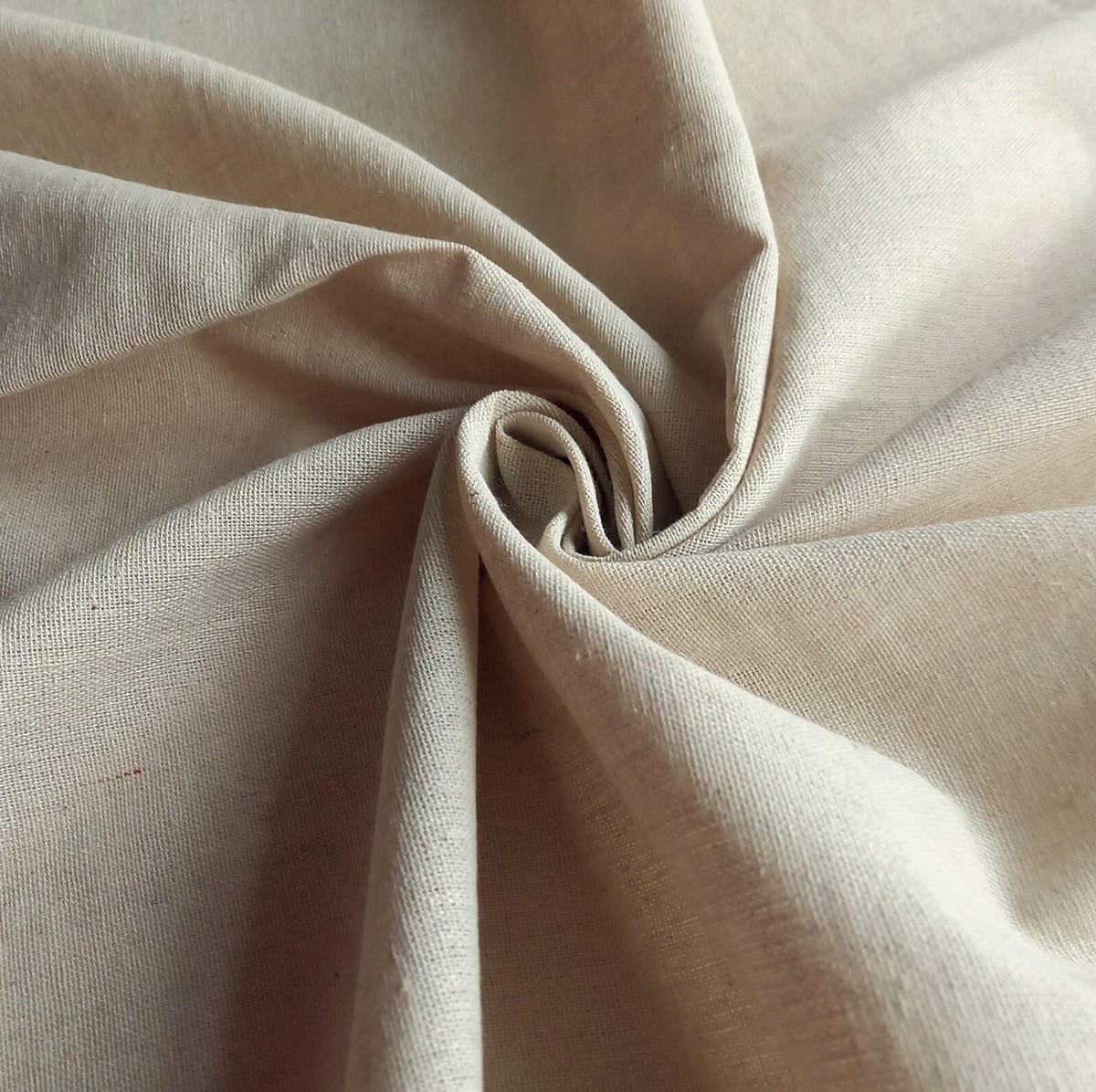 Plain Cotton Linen Mix Canvas Woven Fabric - natural grey