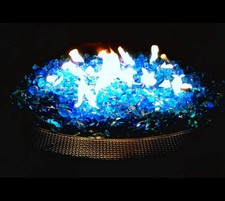 Glass For Fire Pits Turquoise 10 Lb Fireplace Patio Propane Gas