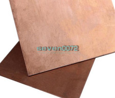 Pure Copper Cu Metal Shiny Polished Sheet Plate 0.8mm 200mm 200mm 99.99 New