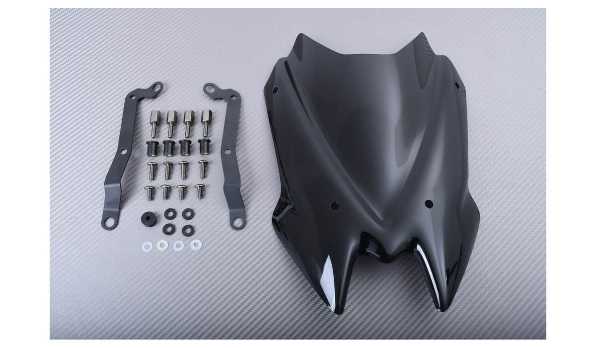 Bulle sport noire de qualité supérieure pour moto Kawasaki Z900 2020-2022