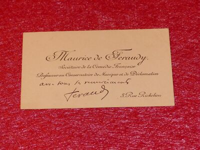 CDV 4 Autogramme von Maurice de Feraudy (Schauspieler, Comédie-Fran.) 1907