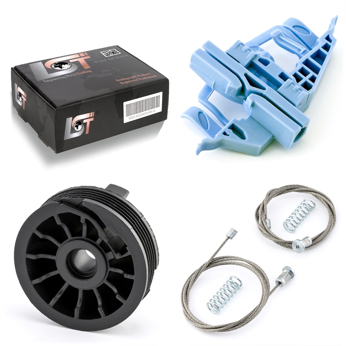 Window Lifter Repair Kit Set Cable Roller Slide Piece VR for FIAT DOBLO II 263