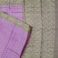 Namaste Vintage Purple Sarees 100 Pure Silk Woven Indian Sari 5YD Craft Fabric