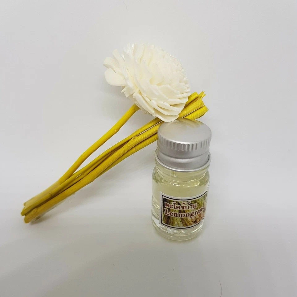 small aroma oil reed diffuser set relaxing home fragrance air fresh rattan stick - Image 4 of 4