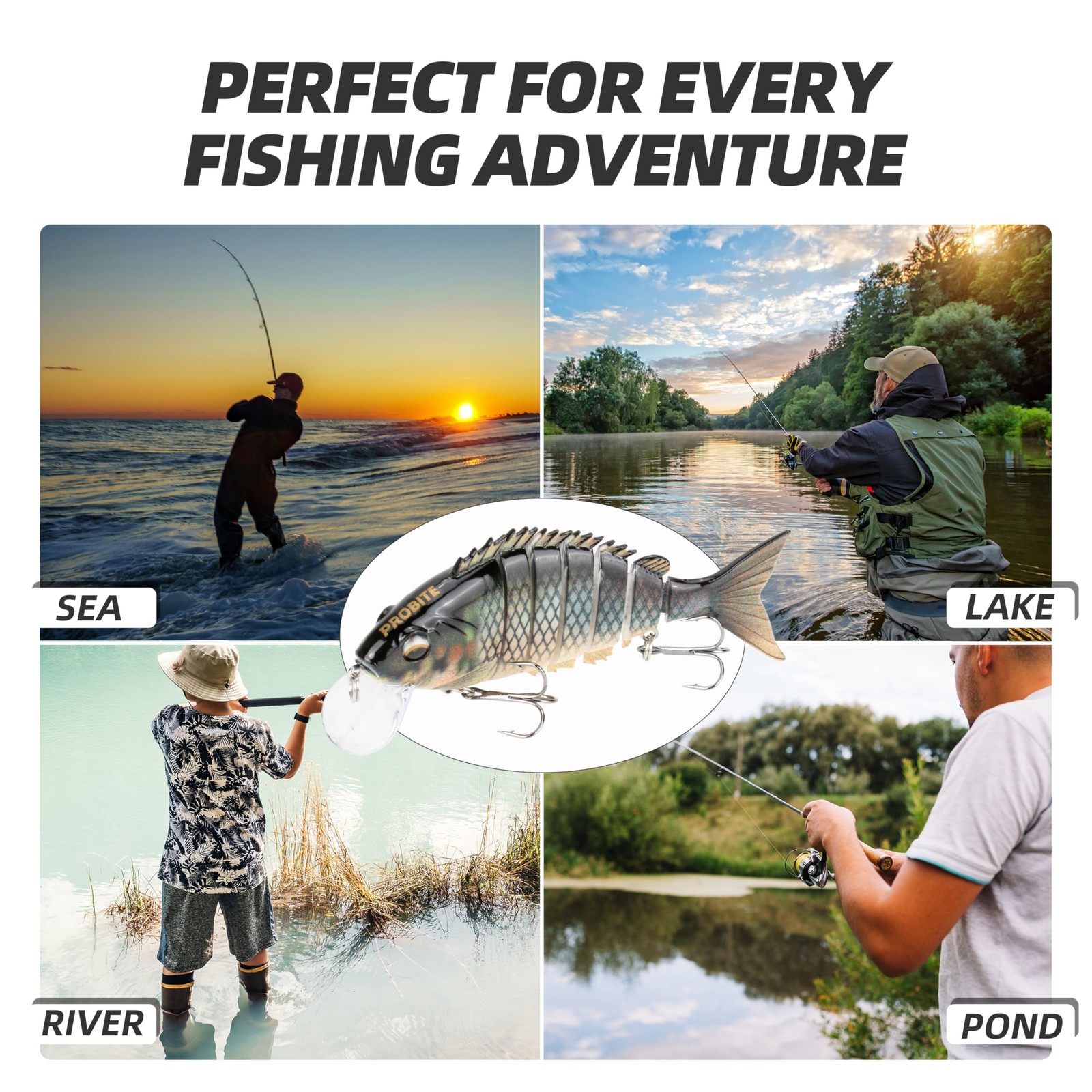 5PCS Lifelike Fishing Lures – Multi-Jointed Swimbait for Bass, Trout, Crappie... - Image 7
