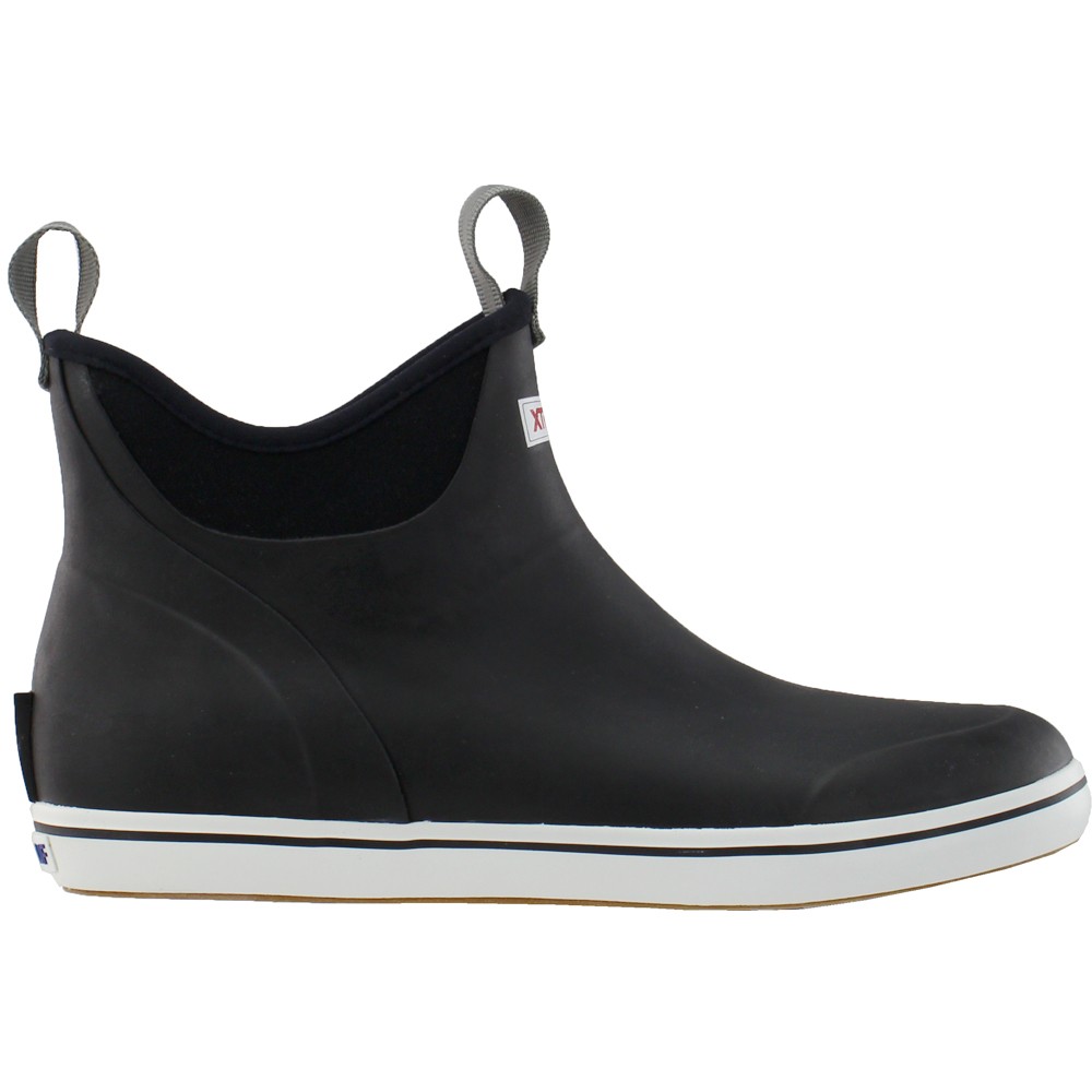 Xtratuf Men's Black Ankle Deck Boots Round Toe Pull On Casual 22736-BLK