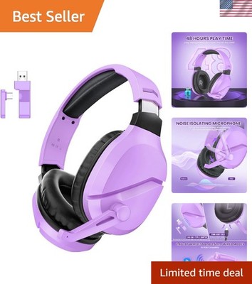 Noise-Canceling Wireless Headphones for PS5, PCs, and More - 2.4G/Bluetooth