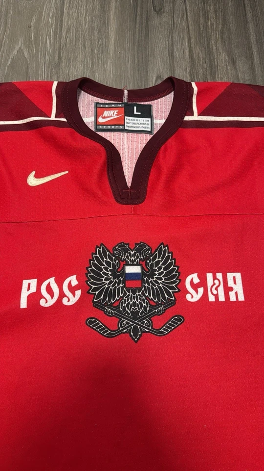 Camiseta deportiva vintage de la selección nacional de hockey de Rusia de los Juegos Olímpicos Nike 1998 talla grande rara Foto 2 de 4