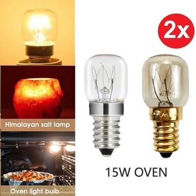 2X E14 Glühbirne 15W Backofenlampe Herd Birne hitzebeständig Öfen Warmweiß
