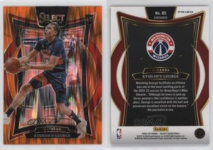 2024-25 Panini Select Concourse Orange Flash Prizm Kyshawn George #85 Rookie RC