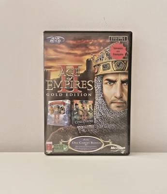 Age of Empires 2 Gold Edition PC FR CD-ROM Jeu + Conquerors - Photo 1/4