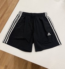 adidas Black Mesh Athletic Shorts Men's L Drawstring Elastic Waist