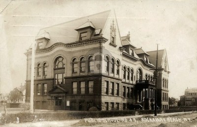 Rockaway Beach Queens Public School #44 c1910 NYC NY RPPC Postcard COPY