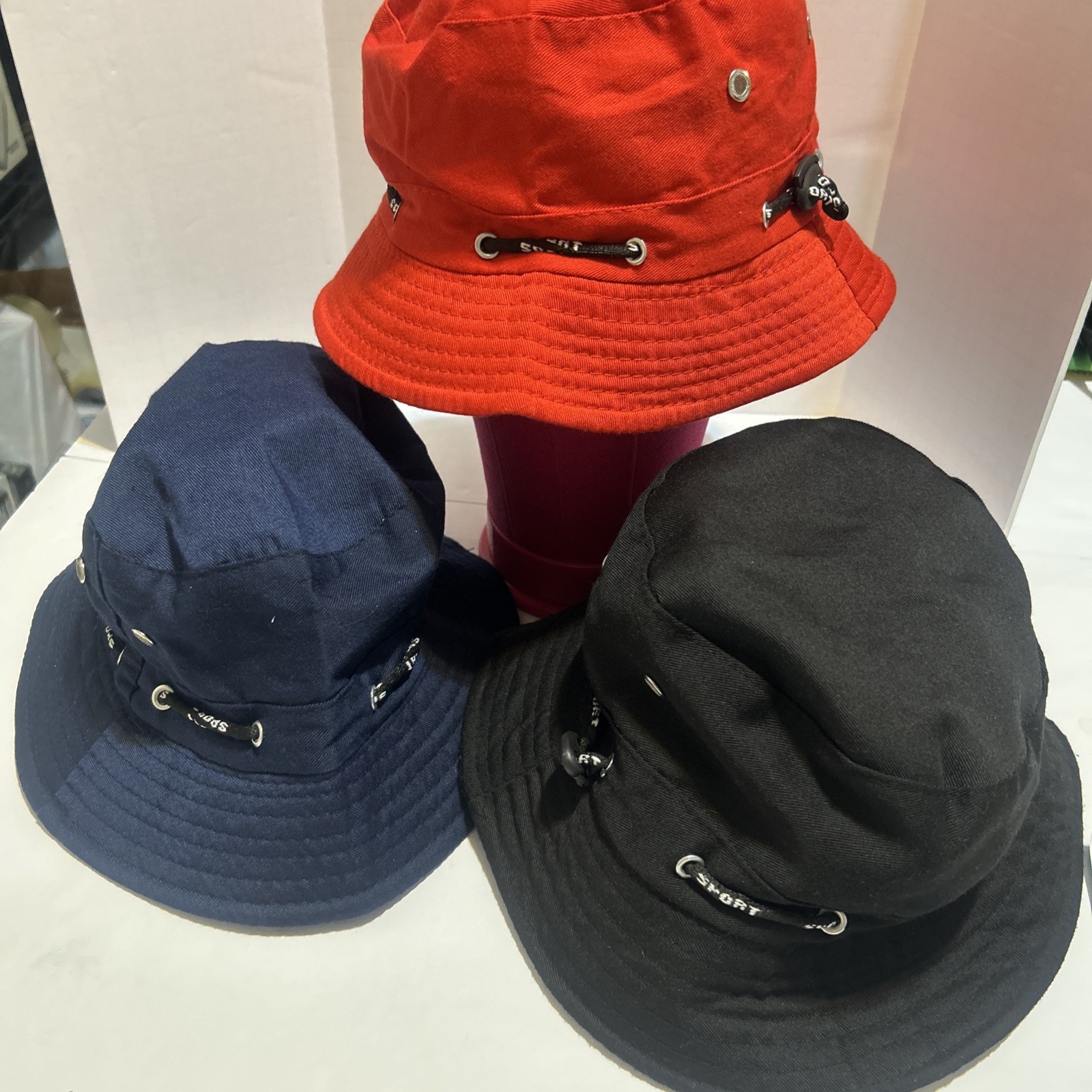 For Youth Adjustable, Navy, Red, And Black Set Of 3