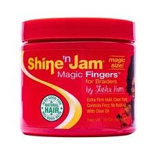 Ampro Shine N Jam Gel, 16oz, Magic Fingers, Frizz Control, Braiders