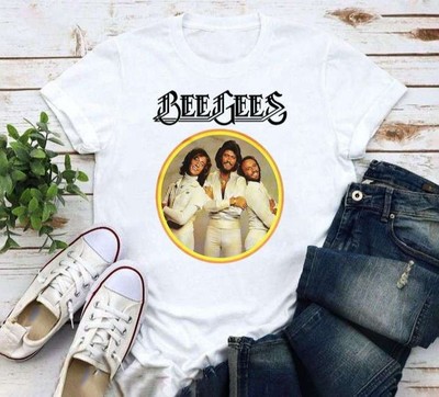 Bee Gees Music Band White T-Shirt Men Women Tee All Size S to 5XL