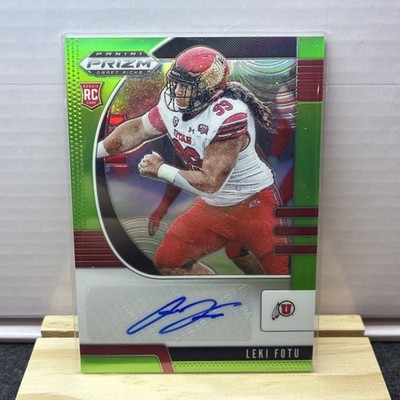 2020 Panini Prizm Draft Picks Prizm Auto /125 #222 LEKI FOTU RC