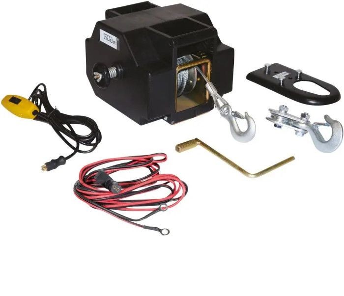 Treuil électrique 1800 Güde pour tracter un bateau 12V