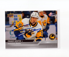 FRASER MINTEN autographed SIGNED '23/24 Upper Deck CHL card SASKATOON BLADES