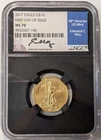 2017 $10 Gold American Eagle 1/4 oz Coin - NGC MS70 First Day Issue Moy - A137