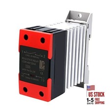 Din Rail Mounted Solid State Relay SSR Single Phase with Heat Sink AC to AC