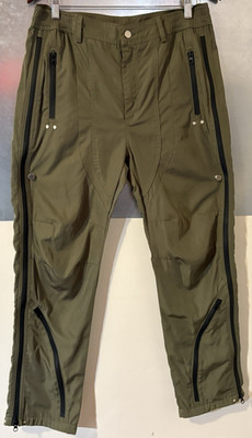 FAR From What Curve Track Pants Zip Luxury Ripstop L Green Calm Wave RARE Skater