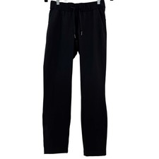 Lululemon On The Fly Pant 28" Black Sweatpants Pull-On Elastic Waist Size 2