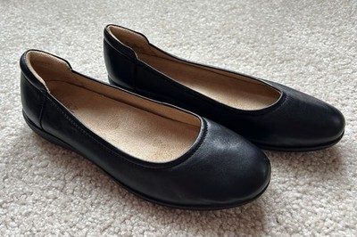 Naturalizer Flexy Ballet Flats Women's 9 Black Leather Comfort Slip On Shoes